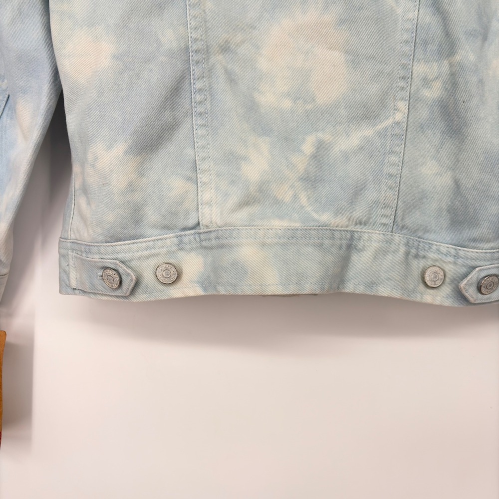 Lauren Ralph Lauren Jacket Womens XS Blue‎ Santorini Fash Tie Dye Denim Trucker - Picture 7 of 11